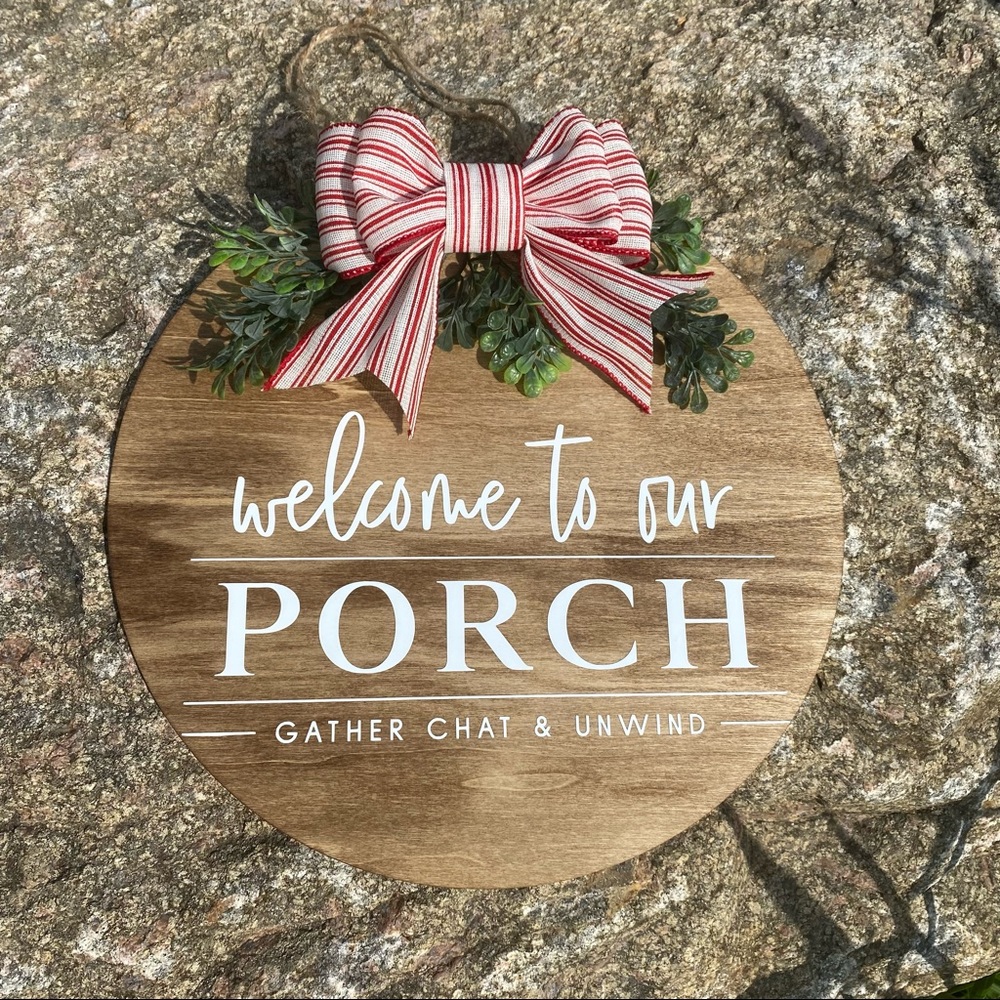 Welcome to our porch sign | Circle | House…
